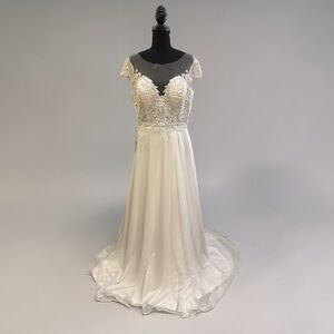 Custom Wear Your Love Bridal Gown with Illusion Neckline Lace Details